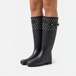 Hunter Studded Black Women's Boots